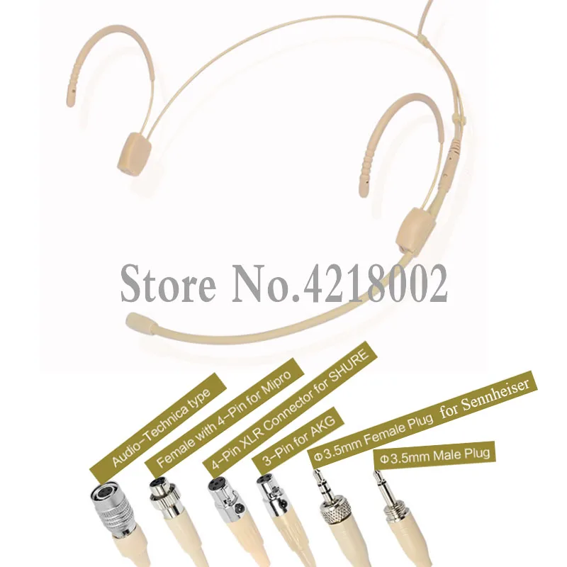 Гарнитура с микрофоном для Sennheiser Shure Audio Technica беспроводной передатчик