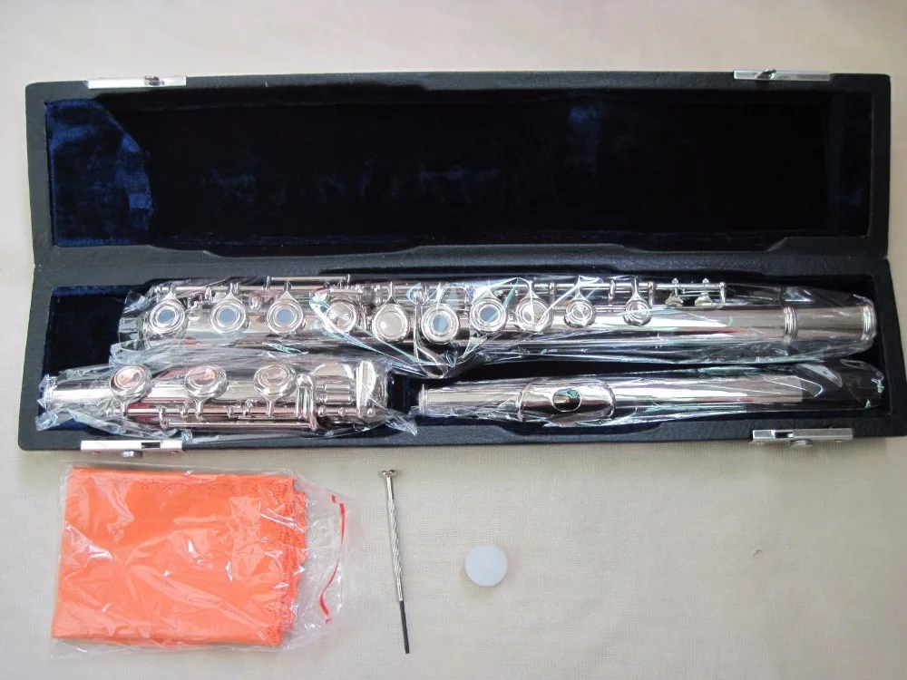 

B foot open17 hole flute kit E key Off line stick+grease+cloth +caps new
