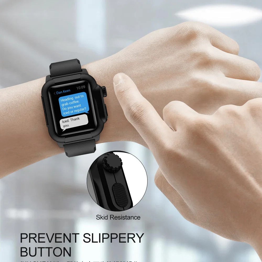 Laforuta чехол для Apple Watch с ремешком 44 мм 40 ударопрочный чехол-бампер 4 серии