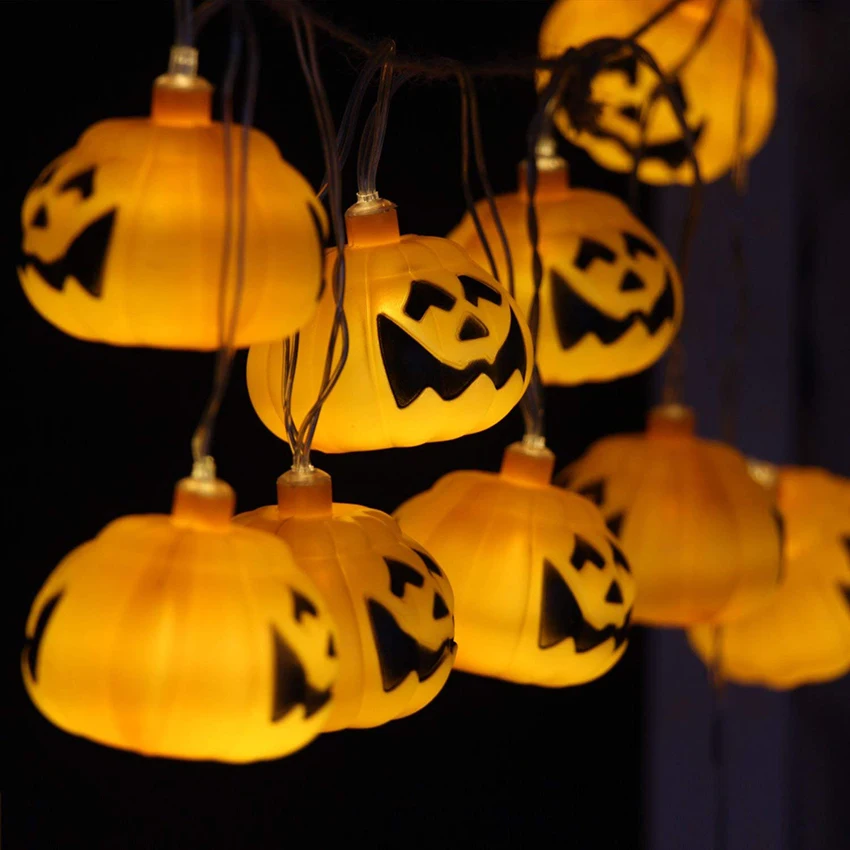 

2.5M 10leds 5M 20leds Solar Powered Pumpkin Led Fairy String Lights Outdoor Waterproof Halloween Pumpkin Garden Decoration Light