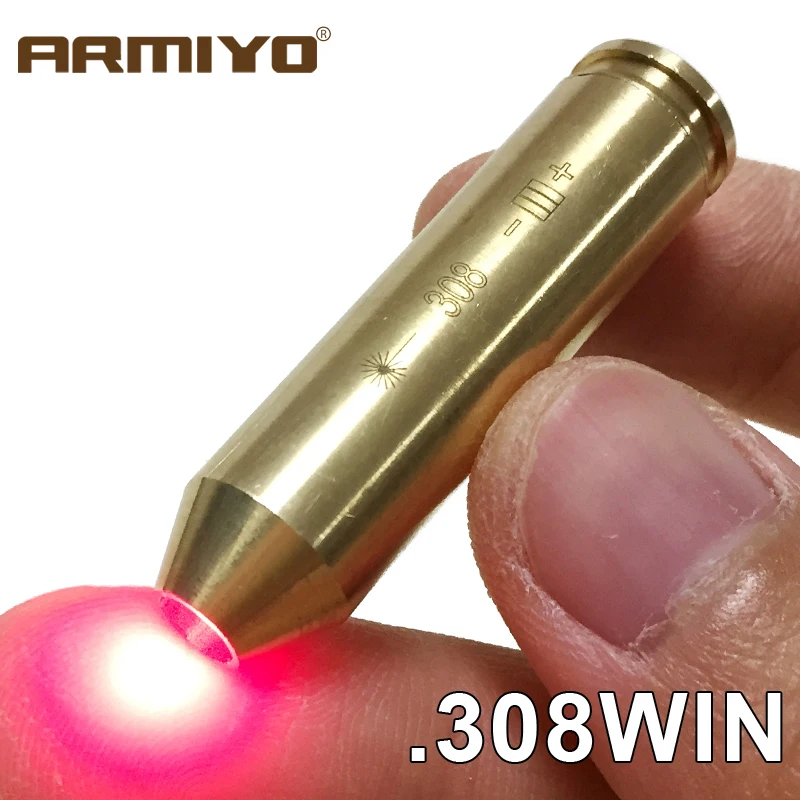Armiyo Boresighter CAL: 243/308WIN/7mm-08REM. 308 WIN картридж для пистолета диаметр прицела охотничья оптика красные лазеры стрельба без батарей