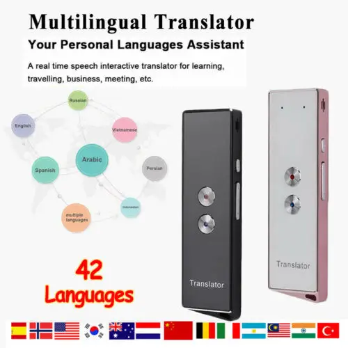 Портативный переводчик мгновенного голоса 40 + многоязычный перевод | Электроника