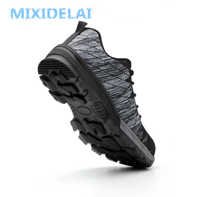 Мужские рабочие ботинки больших размеров с дышащей сеткой и стальным носком