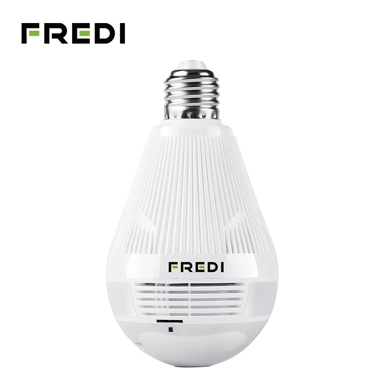 FREDI светодиодная беспроводная ip-камера WiFi лампа 960P панорамная камера