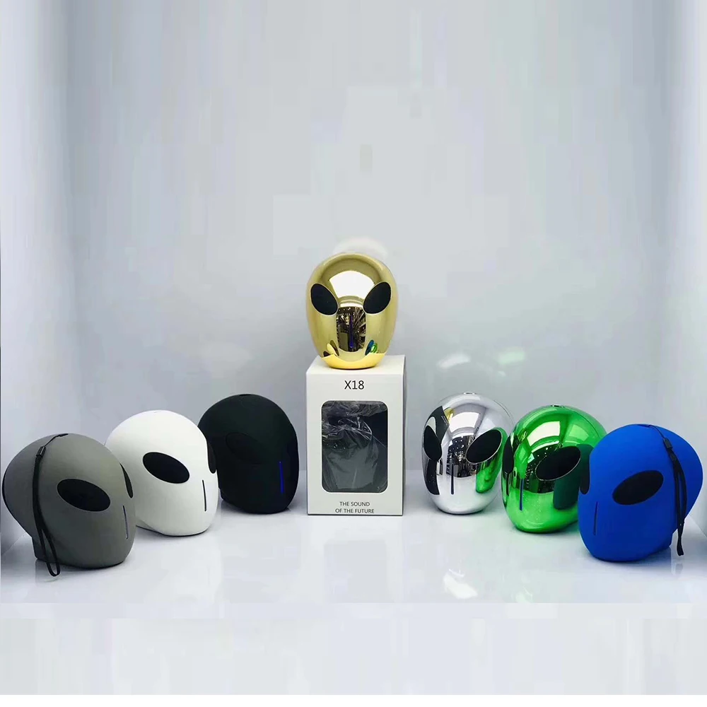 X18 Alien беспроводной Bluetooth динамик Портативный Перезаряжаемый сабвуфер Поддержка TF карты для внутреннего наружного тонкой работы подарок