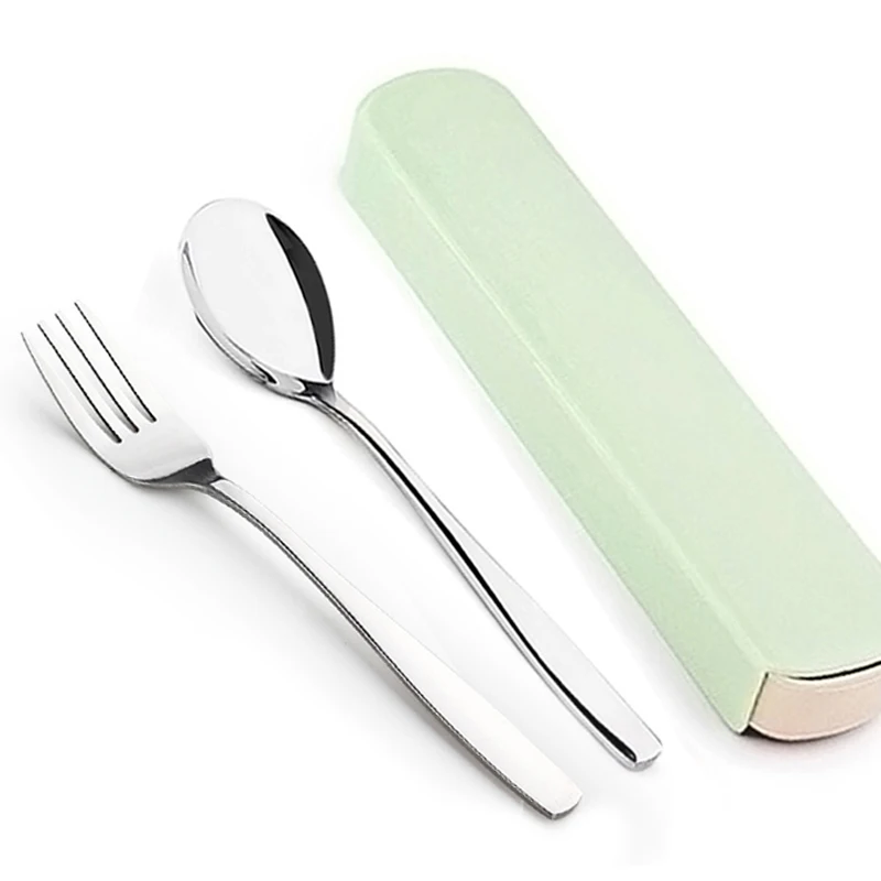 Прямая поставка портативный набор столовых приборов из нержавеющей стали
