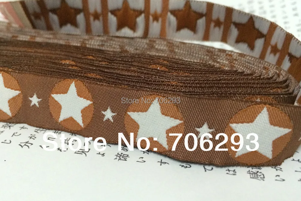 Новая 5/8 '(16 mmx10yards) плетеная жаккардовая из Полиэстера Лента звезда серии для ошейника собаки KTZD15102802