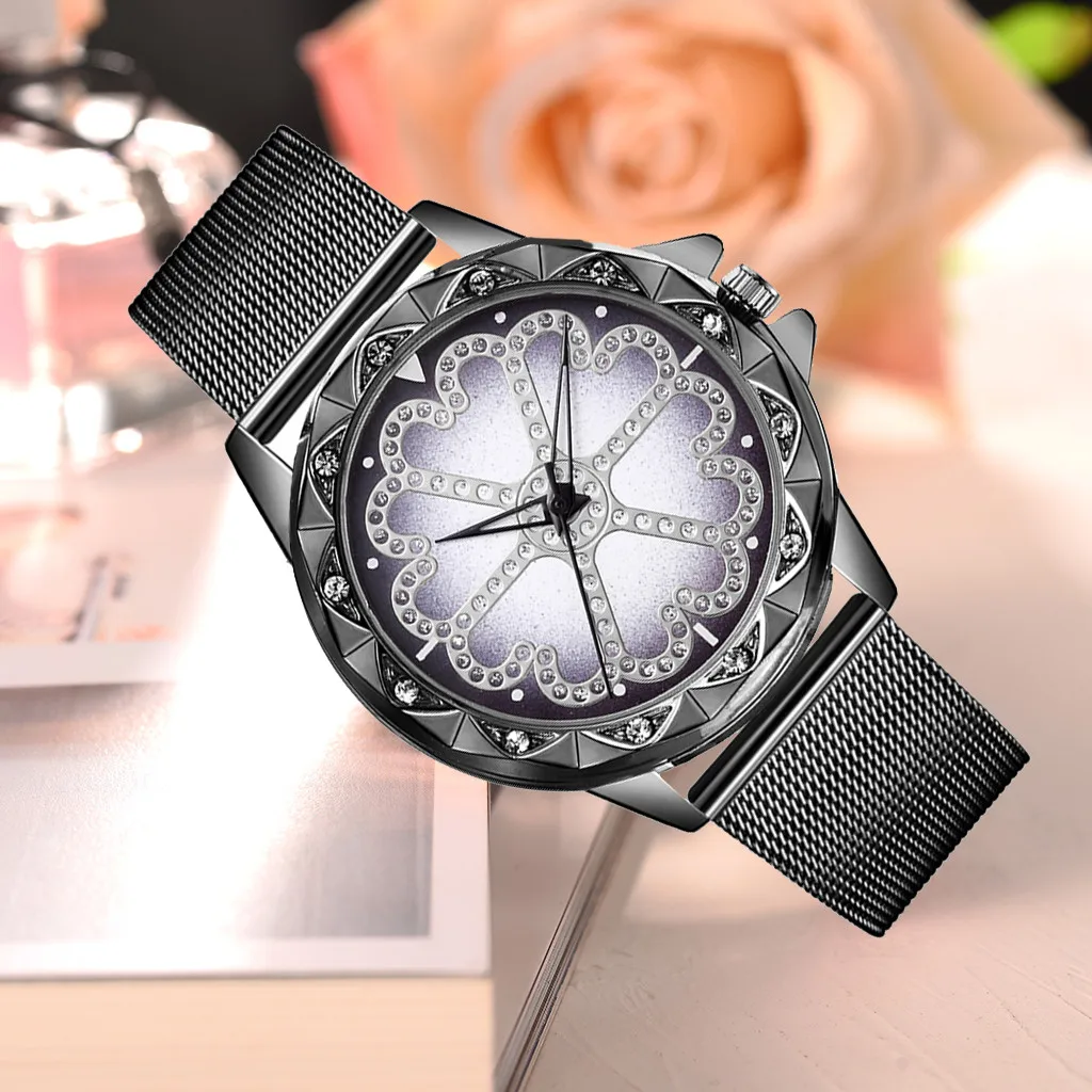 Женские повседневные кварцевые часы vansvar браслет из нержавеющей стали с цветами