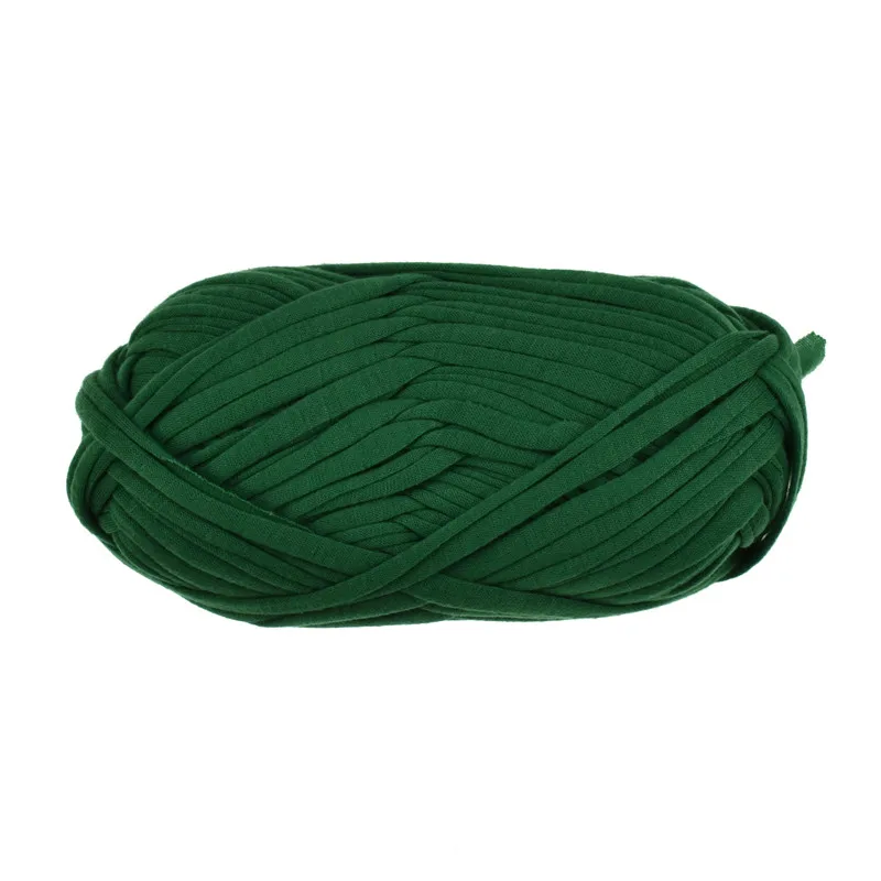 Deep Green KOKNIT Вязание толстой нитью вязание крючком Ткань Пряжа DIY сумка ковер подушка хлопок ткань футболка 100 г/шт. 30 м - Цвет: Deep Green