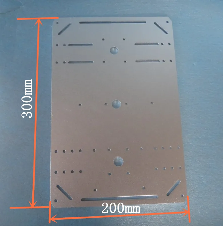 

30*20*2cm Metal Panel Aluminum Alloy Frame All Metal Plate for Car Chassis Remote Control Tank Chassis 4wd Wheeled Car Chassis