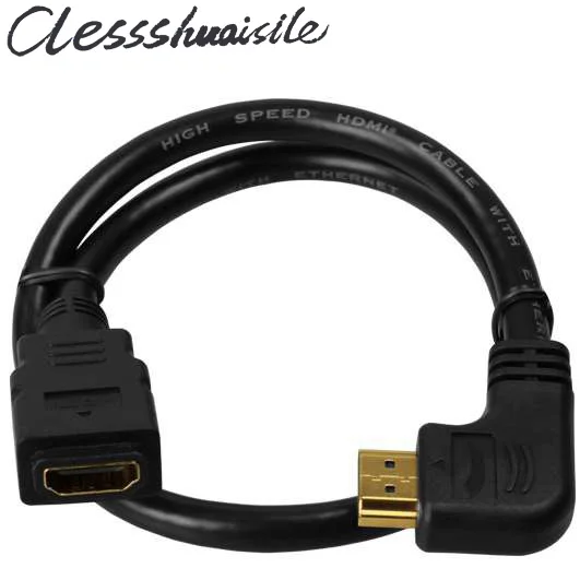 Угловой удлинитель HDMI 90 градусов левый и правый Угловые кабели типа Папа мама 50