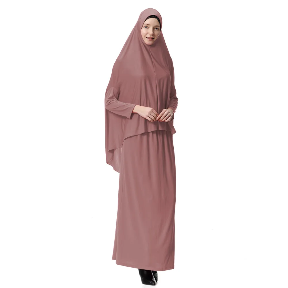 Мусульманская одежда, платье с капюшоном для женщин, мусульманский кафтан, абайяс и джилбаб, 2 шт. в комплекте, T9002