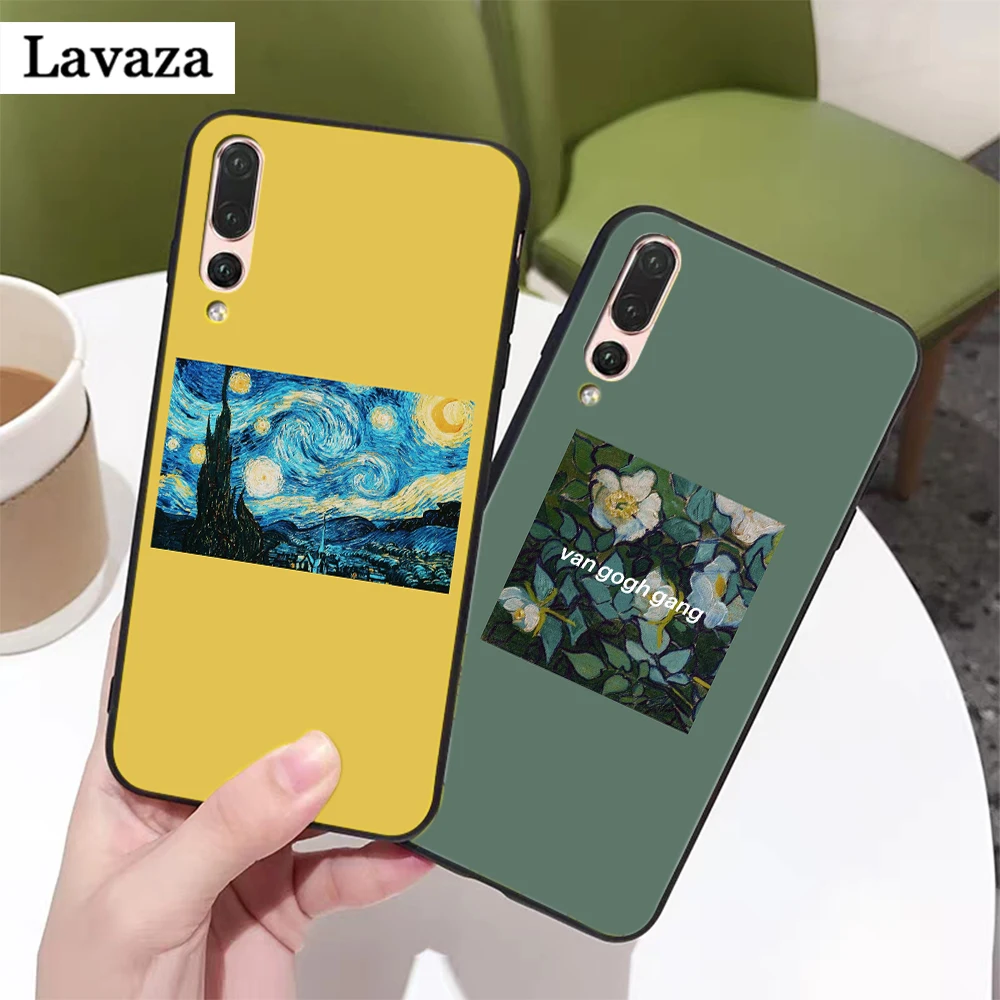 Силиконовый чехол с рисунком Ван Гога для huawei P8 Lite P9 Mimi P10 P20 Pro P Smart Z P30