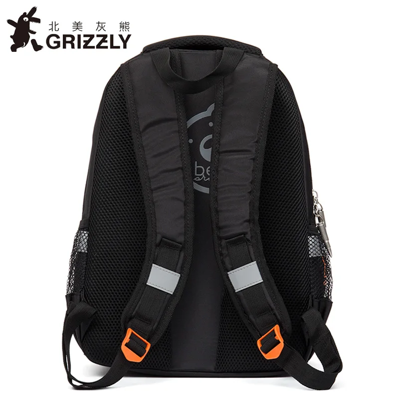 Детские школьные сумки с рисунком гризли для мальчиков ортопедические рюкзаки