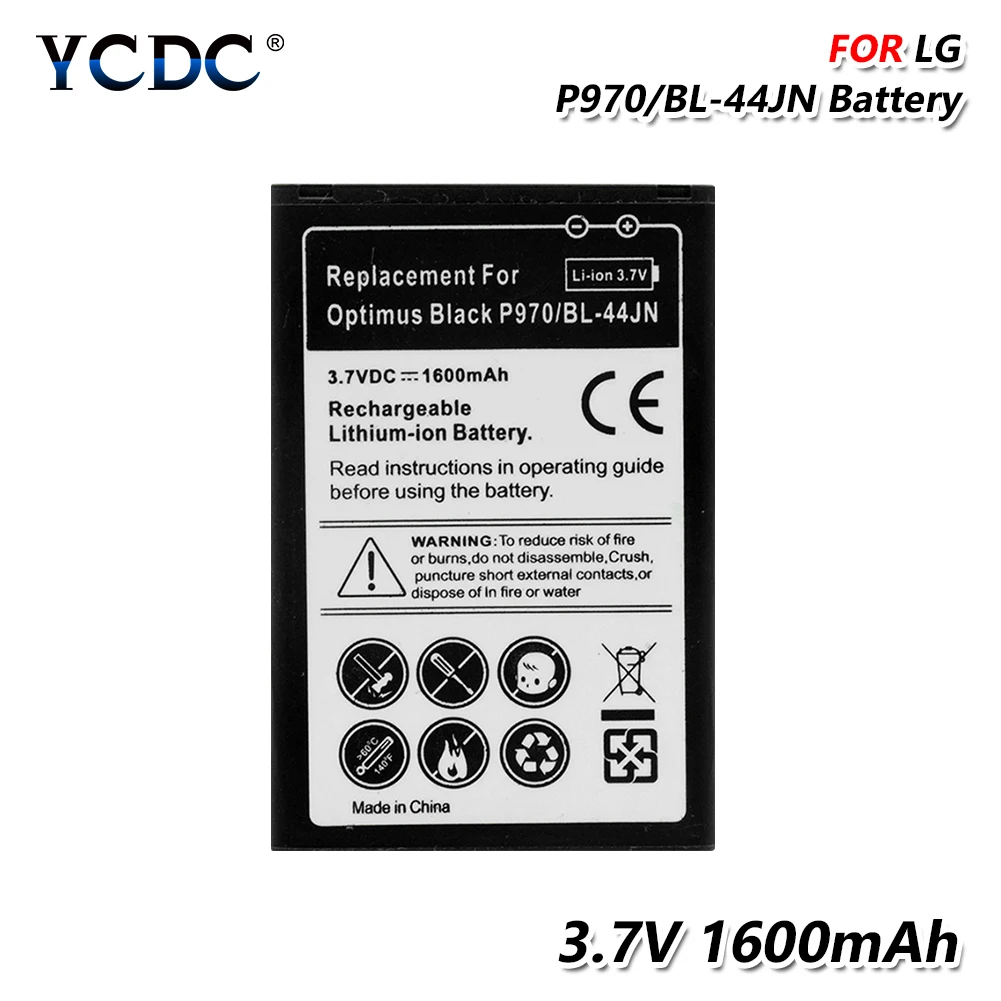 2019 литиевая 1600 мАч BL44jn BL 44jn батарея для LG Optimus Zone E400 l3 l5 P970 E730 E510|Аккумуляторы
