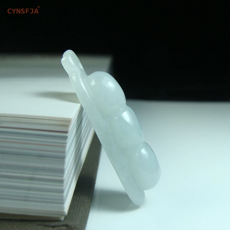 CYNSFJA настоящий Сертифицированный натуральный бирманский изумруд А класса жадеит амулеты бобы нефрит Подвески ручной работы Высокое качество лучшие подарки
