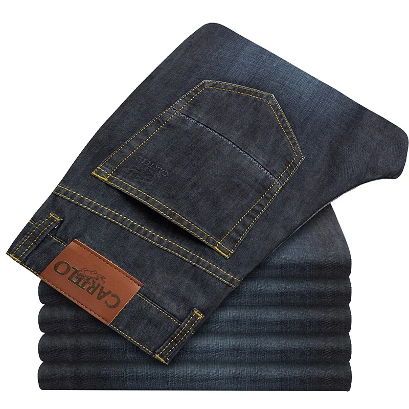 Selected Men's Slim Fit Jean Fashion Mid Waist Light Jeans For Men Clothes Black with Side Pockets 1720 Cartelo Brand 2019 | Мужская