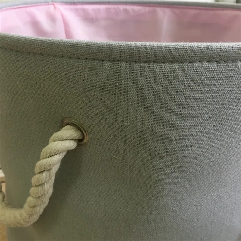 Enipate Dirty Clothes Pink Laundry Buckets Shoes Ballet Girl Bow Print Toys Organizer Storage Bags Basket Household Cotton | Дом и сад
