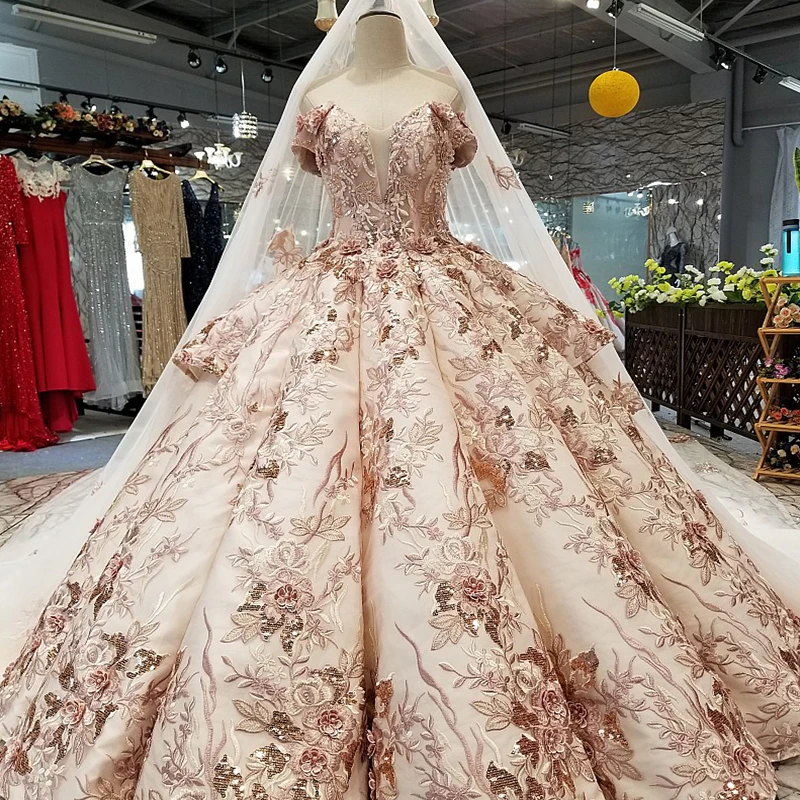 LS46548 платье люксРоскошные специальные Дубай торжественное платье Милая с плеча свадебное платье с длинной накидкой реальная цена сделано в Китае завода