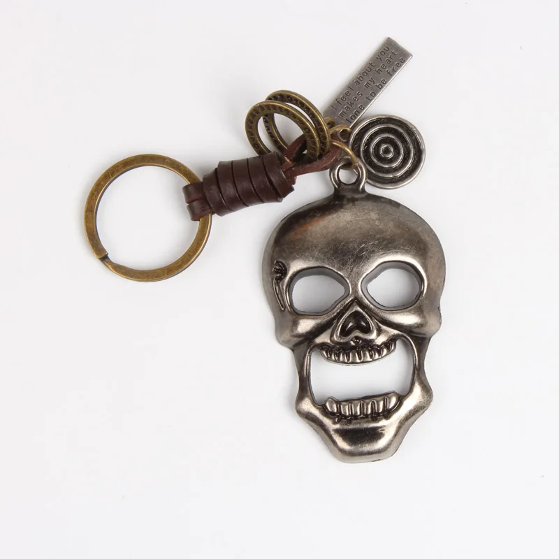 Креативный большой регулируемый брелок кольцо в стиле панк|metal keychain|key chain ringskull key