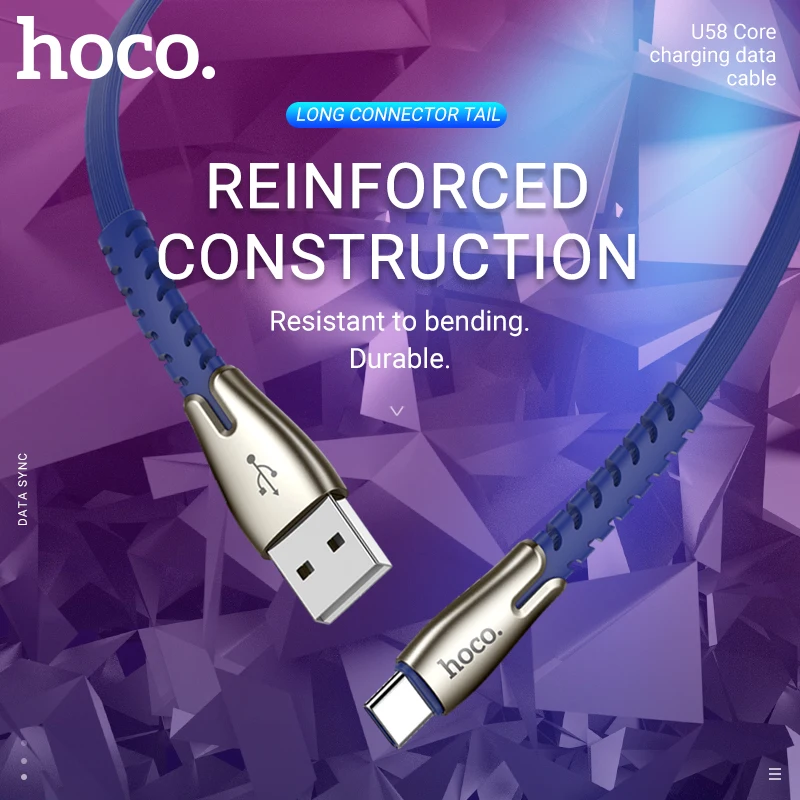 hoco usb type c кабель для зарядки и передачи данных тип с провод usb c для самсунг сяоми зарядное устройство юсб тайп си для андроид провод юсби си 2.4A плоский кабель c type cable усиленный зарядник шнурок зарядка