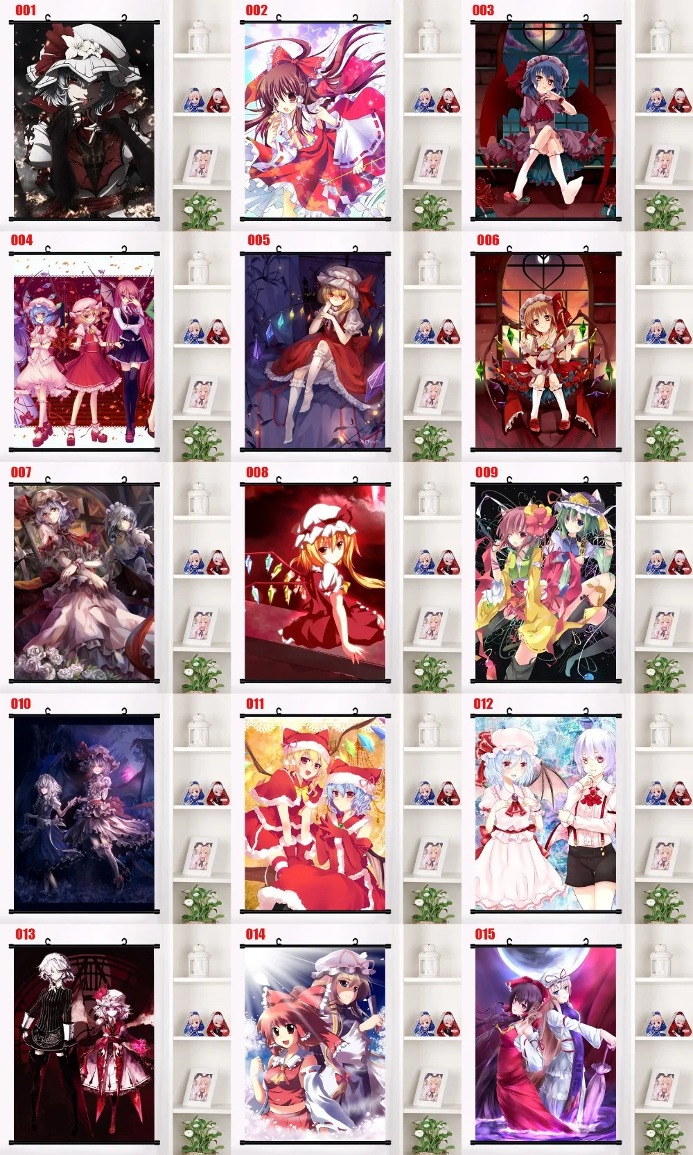 Япония Аниме TouHou проект Хакурей рейму Косплей настенный свиток Фреска плакат Настенные подвесные плакаты Otaku домашний художественный Декор коллекционные подарки