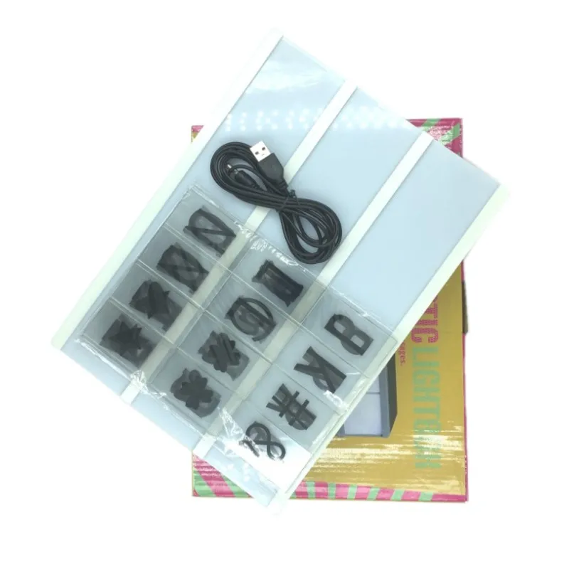 Creative Letters Cards DIY Combination A4 LED Light Box Night Use USB/AAA Battery Powered Lightbox Indoor Desktop Lamp | Лампы и