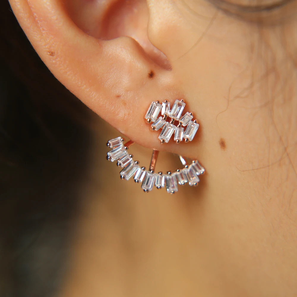 Женские серьги гвоздики с фианитами ААА летние 2017|women earrings|women fashion earringsearrings |