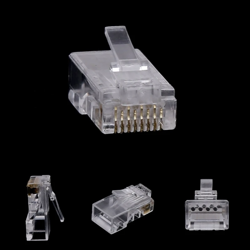 Прямая поставка и оптовая продажа 10 шт. RJ45 8 контактный разъем CAT6 сетевой кабель
