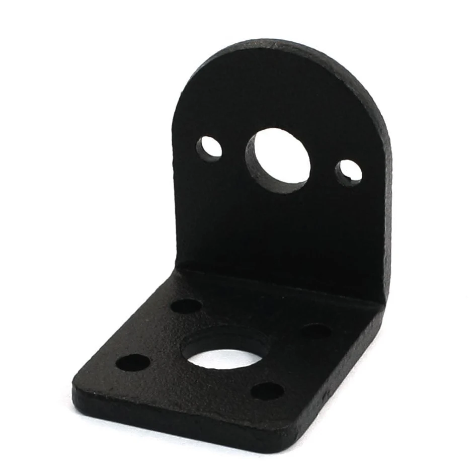 Brand New Black Metal L Shaped Mounting Bracket Holder for 25mm Gear Motor |