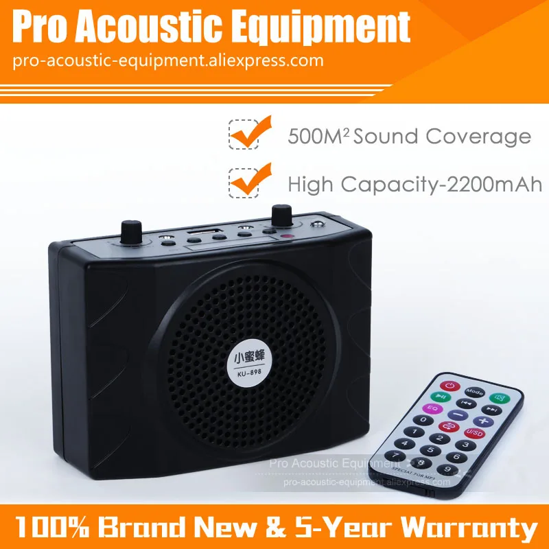 Портативный усилитель голоса в поясе FM радио динамик MP3 аудио музыкальный плеер