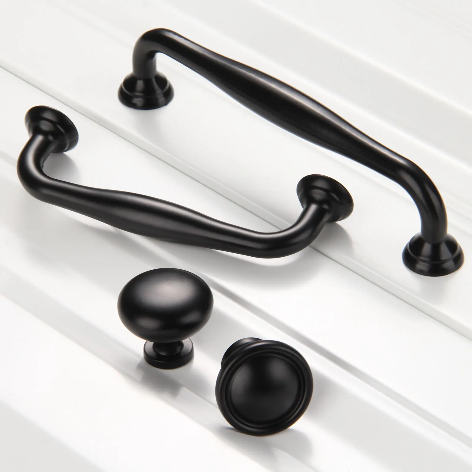 Ручка для мебели DRELD кухонные ручки черного цвета шкафа гардероба ящика