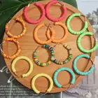 Женские серьги-кольца из смолы JUST FEEL, модные большие виниловые серьги ручной работы в богемном вечерние ле, 2019