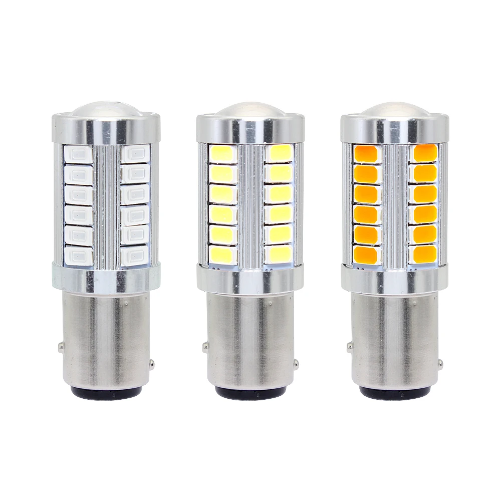 1 шт. автомобильная светодиодная лампа 1156 BA15S P21W 1157 BAY15D 7443 T20 12 В 5630 33SMD|Сигнальная