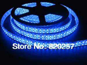 Бесплатная доставка 5 м Катушка 24 В 3528 SMD 1200 светодиоды синего цвета Светодиодная