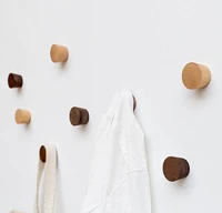 solid wood hooks wall hooks beech black walnut hook coat hangers racks decorative wall bag hooks modern simple
