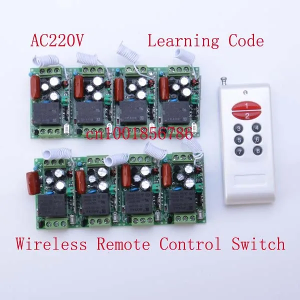 Бесплатная доставка 8CH 220В выключатель света ВКЛ/ВЫКЛ Цифровой беспроводной