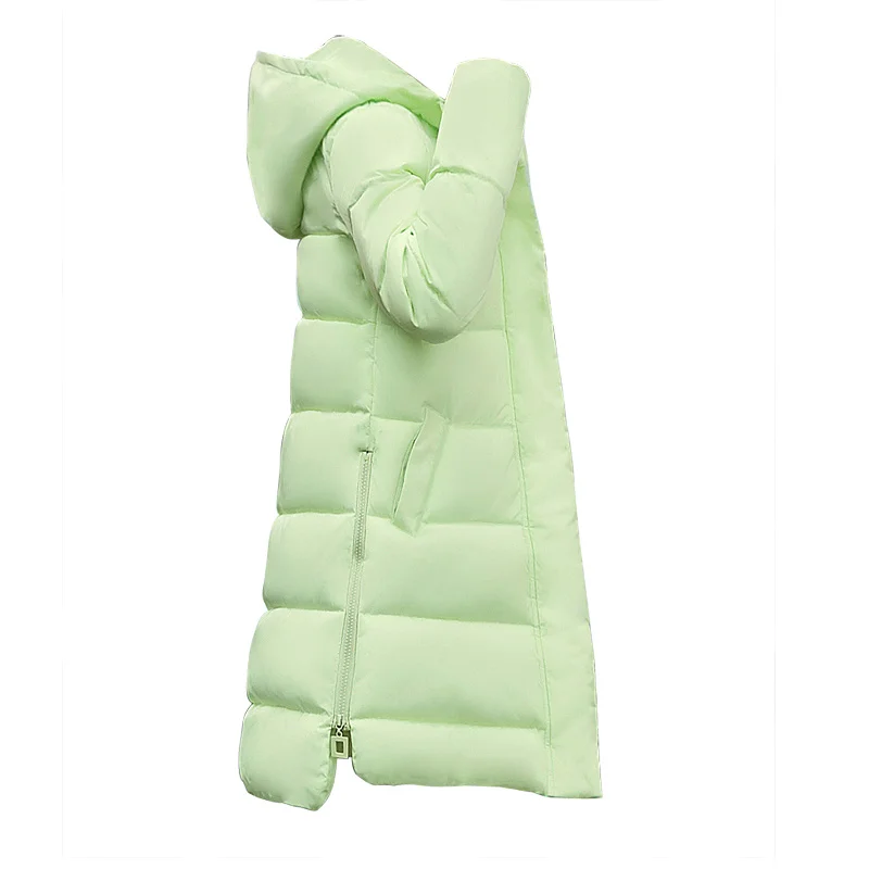 Зимняя куртка с ватной подкладкой женское манто капюшоном розовая парка зимнее