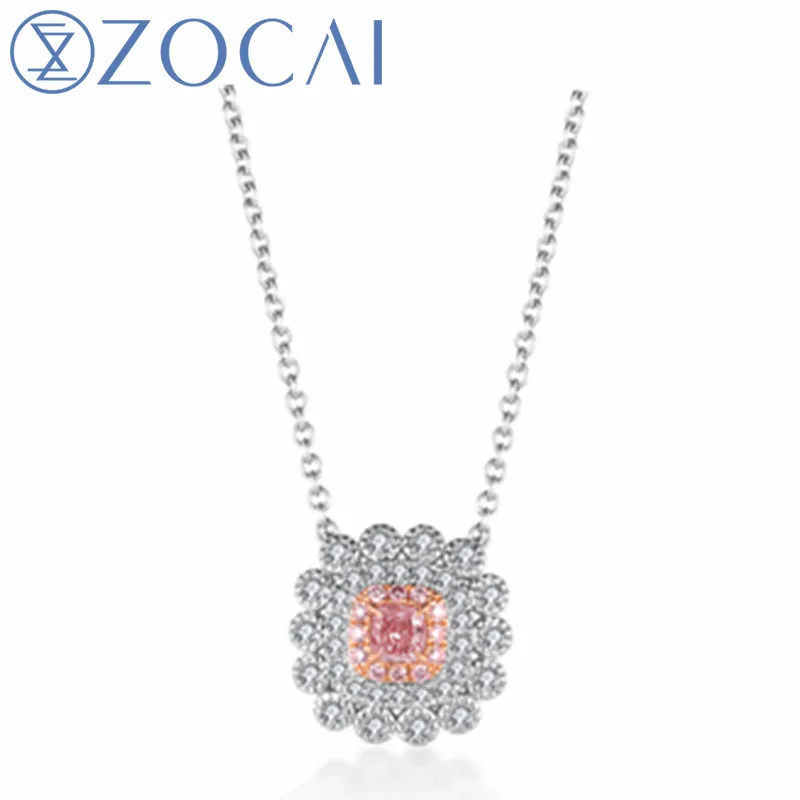 Брендовое свадебное ожерелье ZOCAI с настоящим сертификатом GIA 0 17 карат необычный