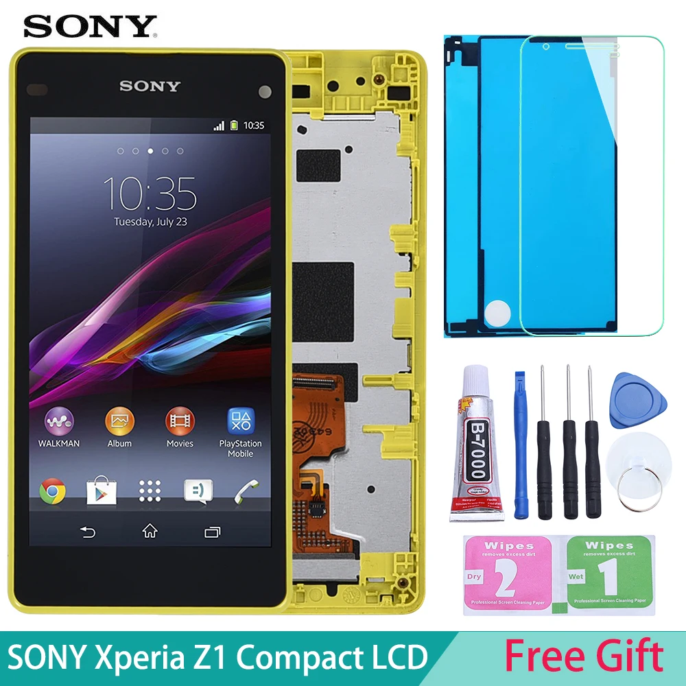 4,3 ''ЖК-дисплей для SONY Xperia Z1 Компактный дисплей сенсорный экран дигитайзер для SONY Xperia Z1 Компактный дисплей D5503 M51w