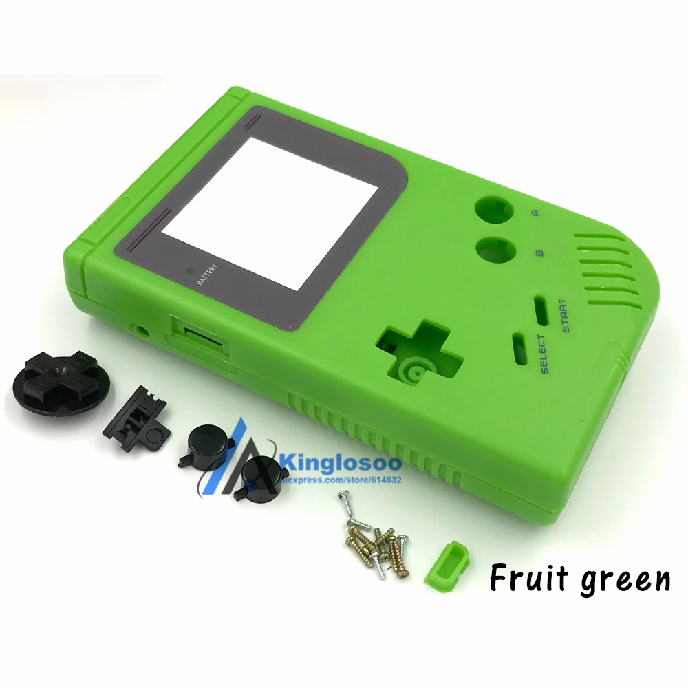 DIY полный корпус Оболочка Чехол запасная часть для nintendo Gameboy классический для GB DMG GBO 16 цветов - Цвет: Fruit geen