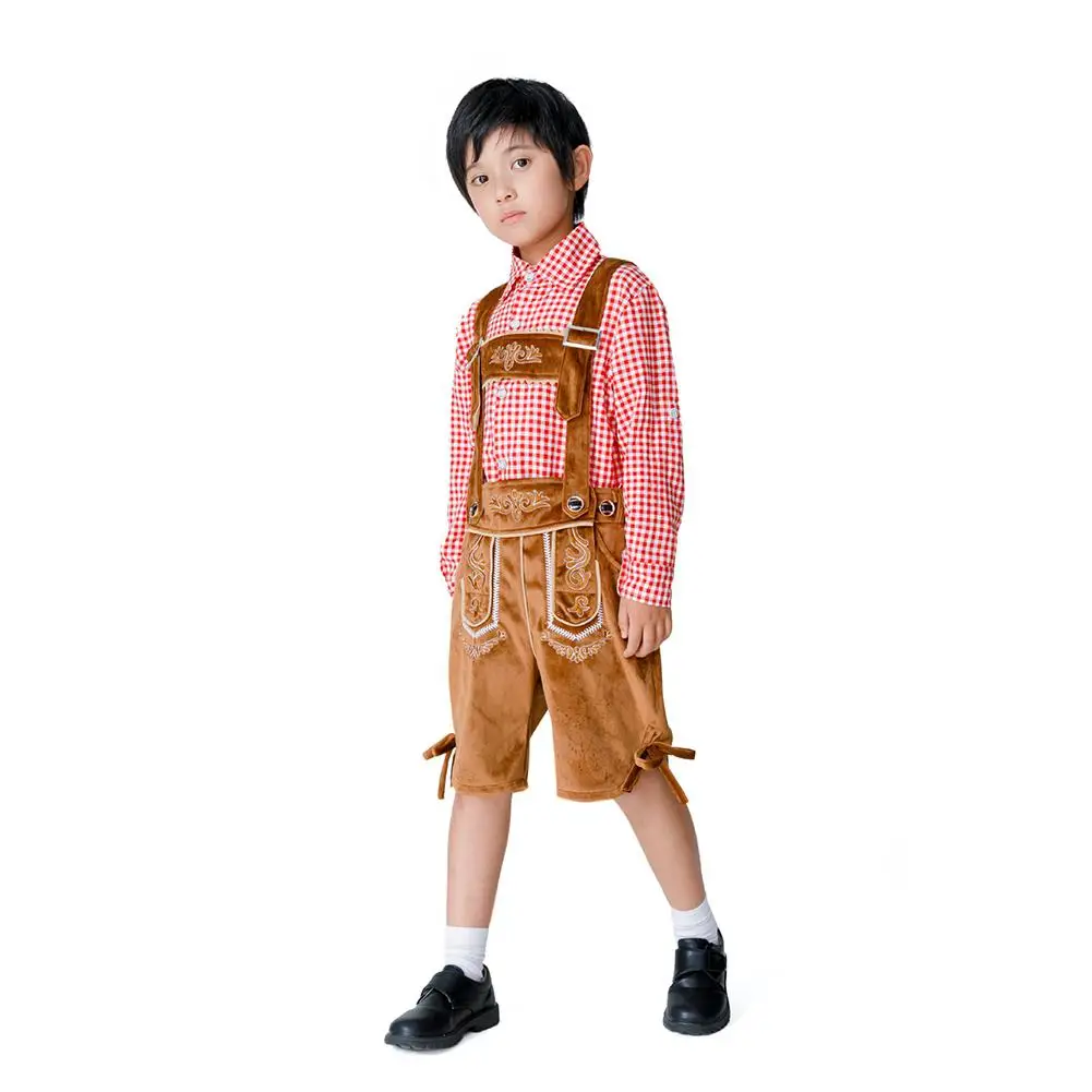 Children Munich Bavarian national costume Oktoberfest Costume Suit Retro Traditional Holiday School Costumes |