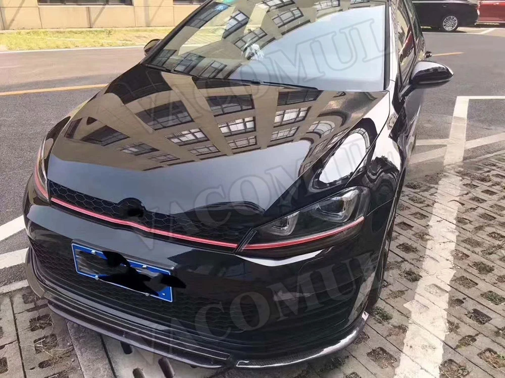 MK7 углеродное волокно передний бампер спойлер для Volkswagen Golf 7 VII R Rline хэтчбек не