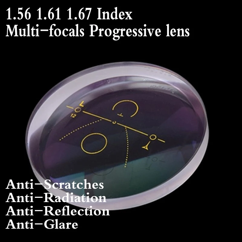 

1.56 1.61 1.67 Index Aspheric Multi-focal Progressive Optical Prescription Eyeglasses Lens Presbyopia Lenses For Eye Glasses