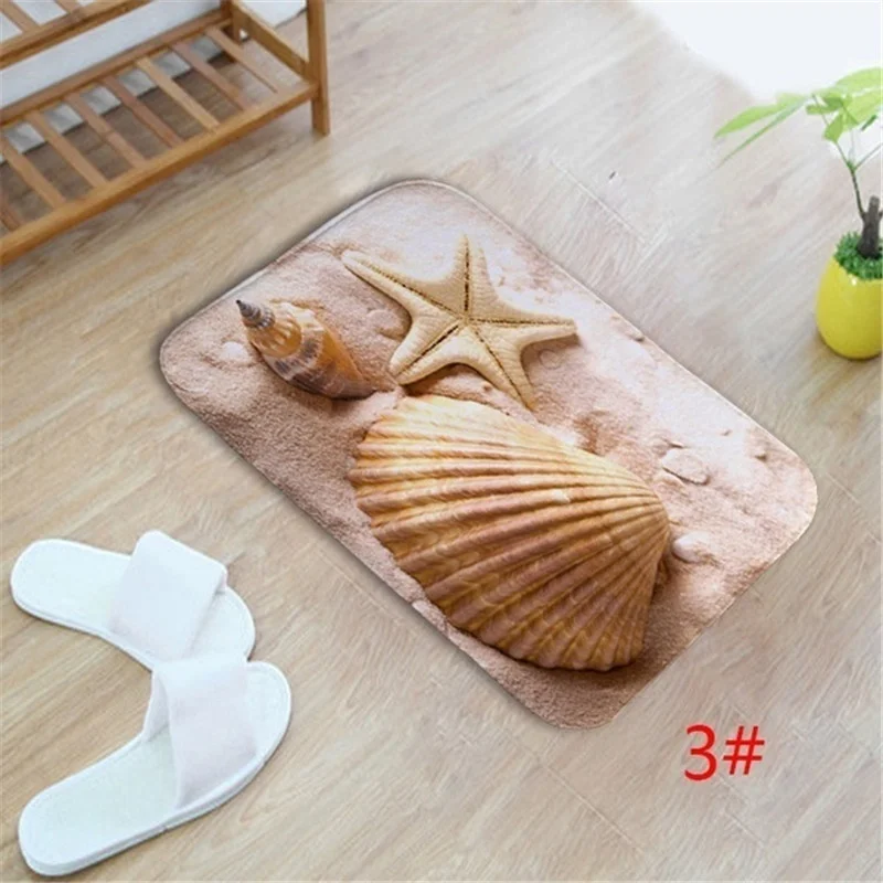 Fashion Sea Beach Style Door Mat Carpets Kitchen Bathroom Rugs House Floor Entrance Area Blankets Home Decoration | Дом и сад