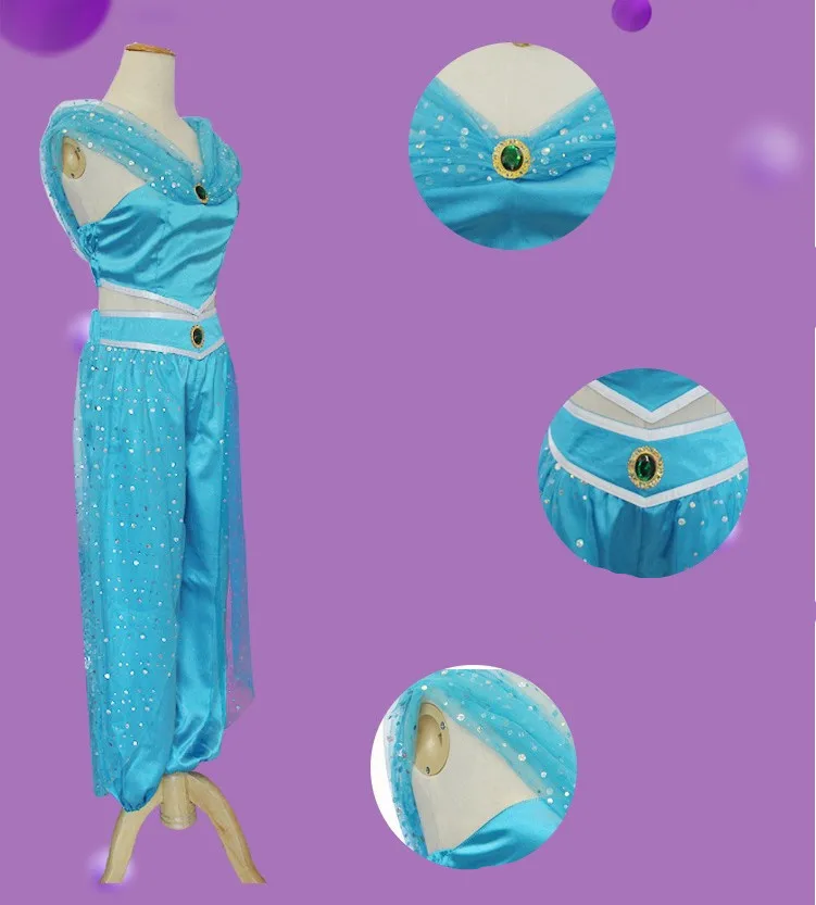 Aladdin жасминовый костюм для костюмированной вечеринки одежда родителей женщин