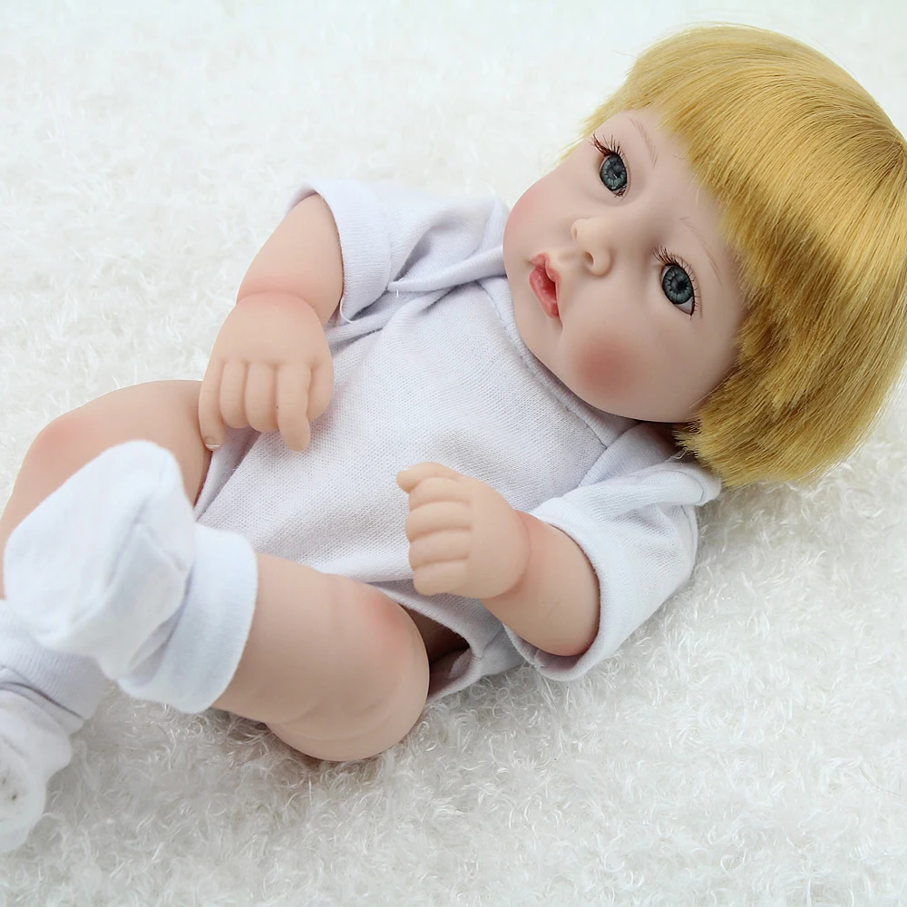 NPKDOLL 10 дюймов Bebe Reborn Младенцы силиконовая кукла мини Развивающие игрушки для