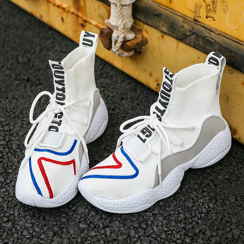 2019 spring Camouflage style balenciaca sock shoes breathable light fashion women flyknit high top nice big size running | Спорт и