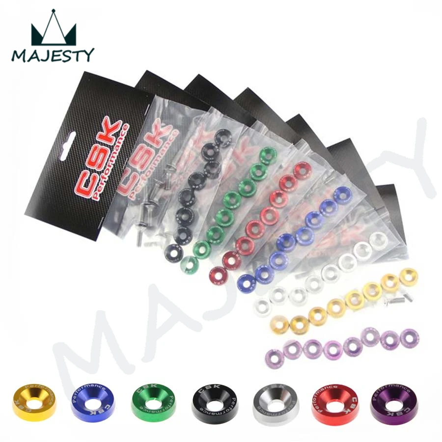 16 шт. M6 ширина зеркальный бампер крыло Омыватель анодированный алюминий