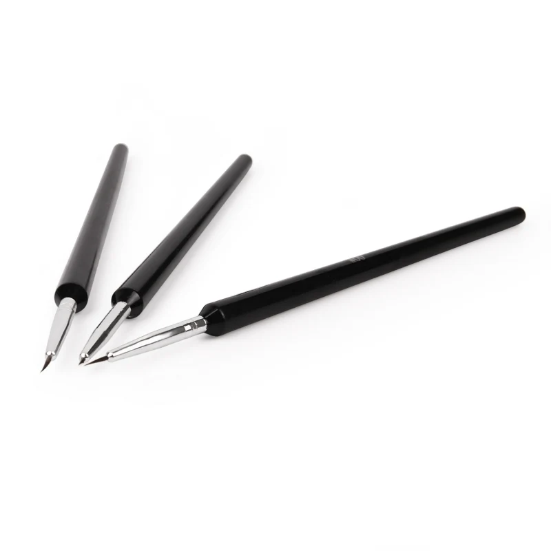 

HOT 3Pcs Dotting Painting Drawing UV Gel Liner Polish Brush Tool Nail Art Pen Nail Pencil Set 18cm Dropshipping